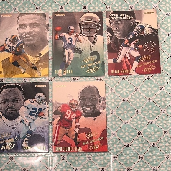 FOOTBALL Error Card - OBO 🏈 NFL Fleer 1993 - 1994 Football Award Cards 5/5 - Picture 1 of 4